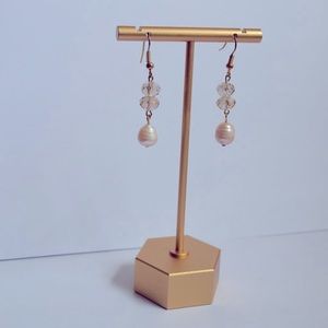 Mother of Pearl with Bead Earrings